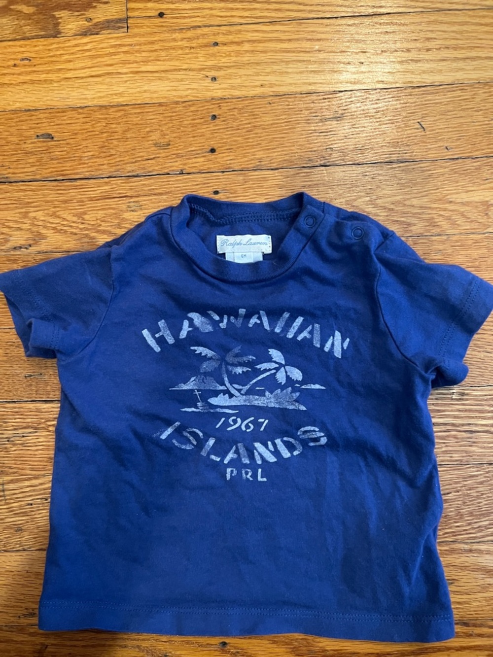 Ralph Lauren Baby Boy Navy Hawaiian Islands Graphic tee